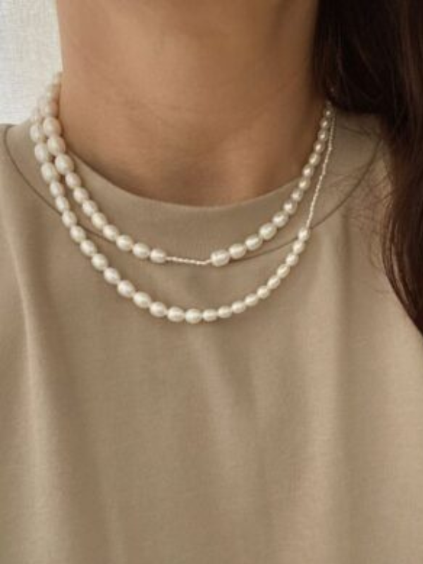 Cloud necklace sorelle med perler