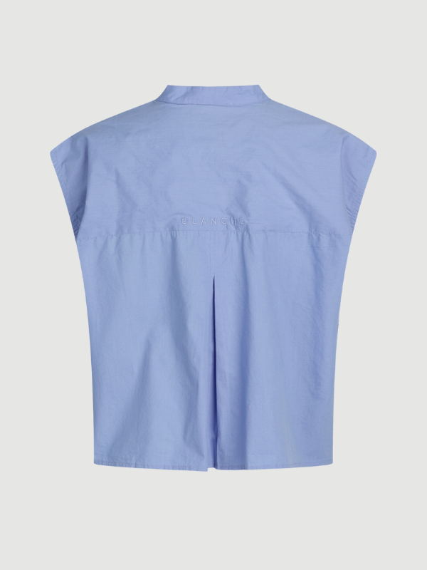Dibella sleeveless shirt blå skjorte
