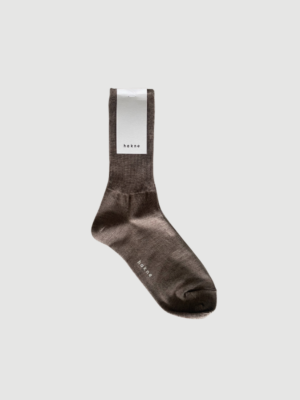 Merino wool ribbed socks - Oatmilk