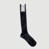 Merino wool ribbed high socks - charcoal grey