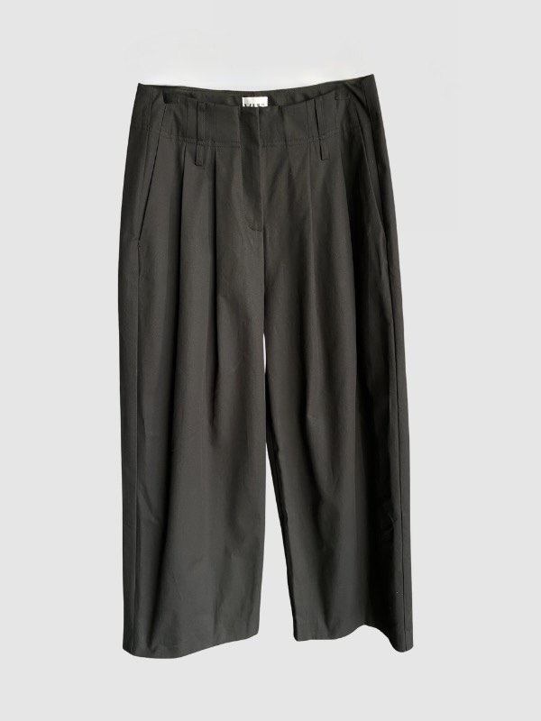 Yin Studio - Loulou Cotton Pants - Black - Xs
