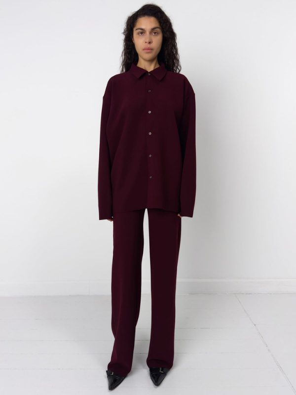 Lay2 straight trouser dark marron