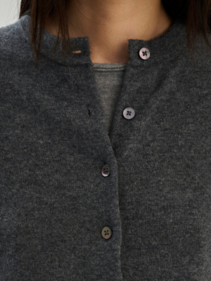 Cardigan wool cashmere grey