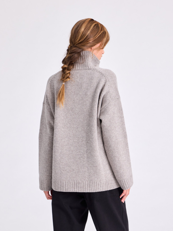Mandie lambswool jumper stone grey