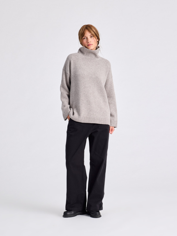 Mandie lambswool jumper grå strik