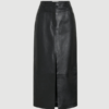 Camden ankle leather skirt