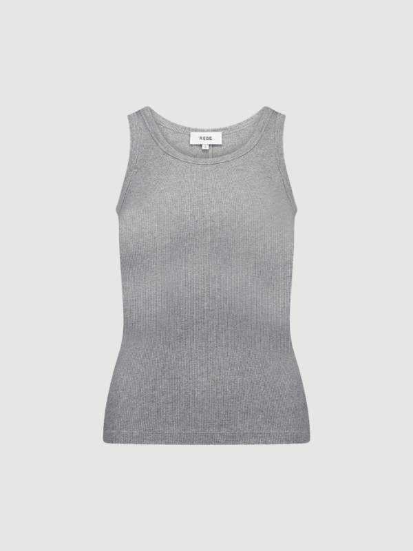RIBBED TANK TOP - GREY - Nyheder fra REBE hos Came Studio