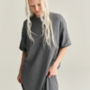 T-SHIRT DRESS COTTON CASHMERE - GREY