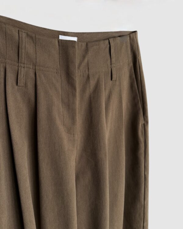 Loulou pants dark olive melange