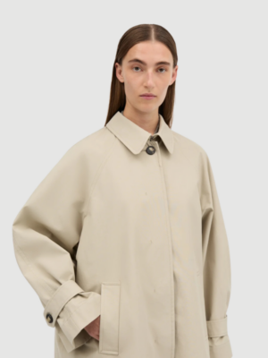 Caro half panama coat trench coat