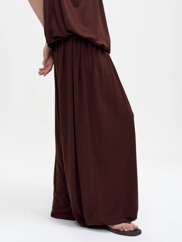 Lay1 gathered long trouser sommebukser