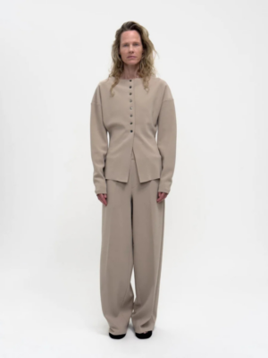 Lay2 drawstring trousers sand
