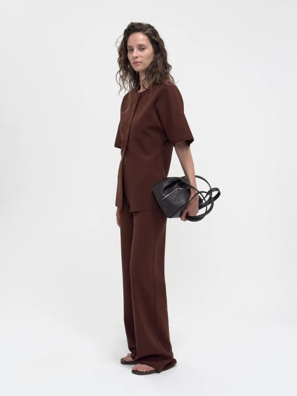 Lay3 half-sleeve blouse birrot