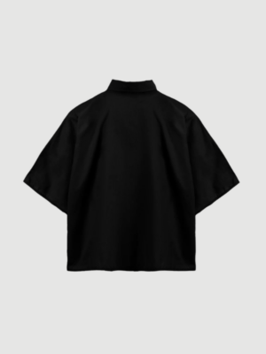 Ocean poplin ss shirt black