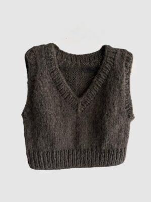ESTHER VEST - DARK BROWN
