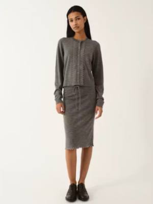 Bergen Scallop Mini Cardigan strik