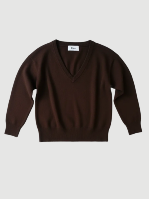 V-neck wool cashmere