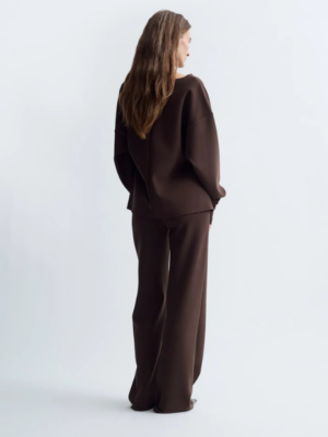 Lay2 straight trouser cocoa brown