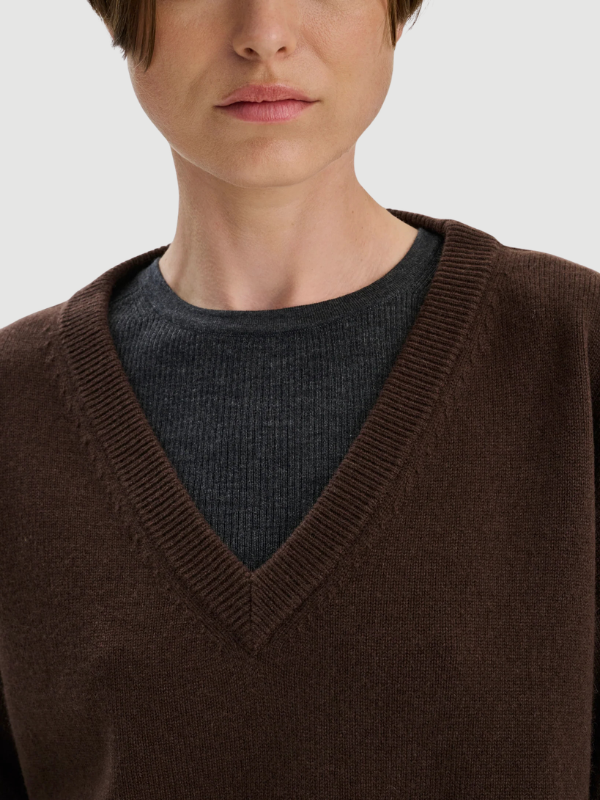 V-neck wool cashmere Rhea