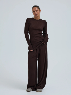 Woolen classic blouse seamless basic