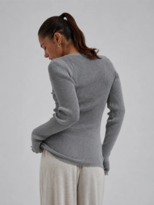 Woolen classic blouse seamless basic