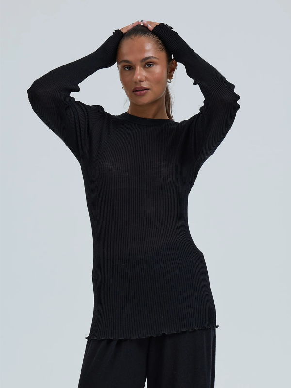 Woolen classic blouse