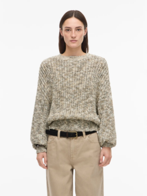 Laura l/s o-neck knit bomuld