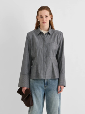 Irma l/s shirt grå skjorte