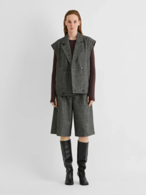 Lambeth Mae Culottes sort herringbone